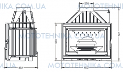 Каминная топка LAUDEL 700 GRANDE VISION с шибером