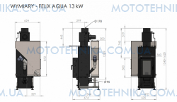   Iwona Pellets FELIX AQUA 13 kW Twin glass