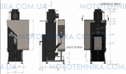   Iwona Pellets FELIX AQUA LONG 13 kW Twin glass