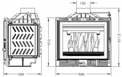 Камінна топка UNIFLAM 600 PLUS ECO з шибером