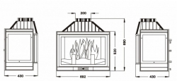 Камінна топка Uniflam 700 Selenic Eco з шибером
