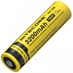 Аккумулятор литиевый Li-Ion 18650 Nitecore NL188 3.7V (3200mAh), защищенный