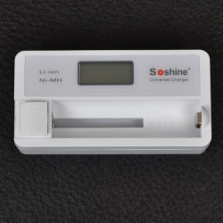   Soshine SC-S7  LCD  (18650, 14500, 16340, CR2, CR123, AA, AAA)