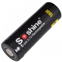   Li-Ion 18500 Soshine 3.7V (1400mAh), 