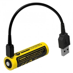 Акумулятор літієвий Li-Ion 14500 Nitecore NL1475R 3.6V (750mAh, USB), захищений
