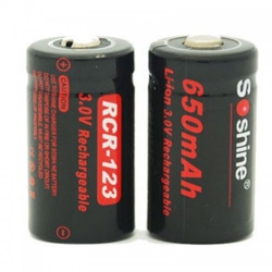   Li-Ion CR123A / 16340 Soshine 3V (650mAh, 1.95Wh), 