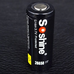   Li-Ion 26650 Soshine 3.7V (5500mAh), 