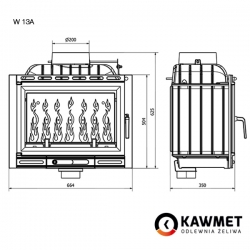Камінна топка KAWMET W13A (11.5 kW) EСO