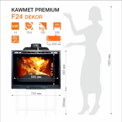 Каминная топка KAWMET Premium SIREN (14 kW) EKO