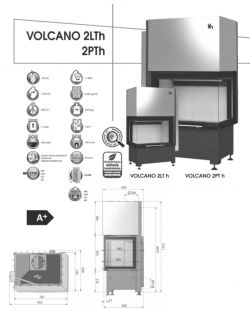 Камінна топка Hajduk VOLCANO 2PTh-S (slim)