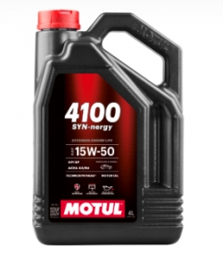 Олива моторна MOTUL 4100 Syn-nergy SAE 15W50 4L/113162