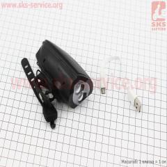 ˳���� �������� 2 ���� 250 lumen + ������ 5 ����䳿, Li-ion 3.7V 1200mAh ������� �� USB, ��������������, ������ T6 (409498)