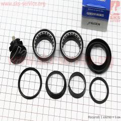 Рульові чашки 1-1/8" (34/28,6x34/30) без різьбової вилки, чорні KL-B207 (411027)