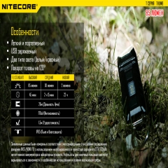 ˳   Nitecore THUMB (2xLED+2RED, 85 , 6 , USB) (6-1212)