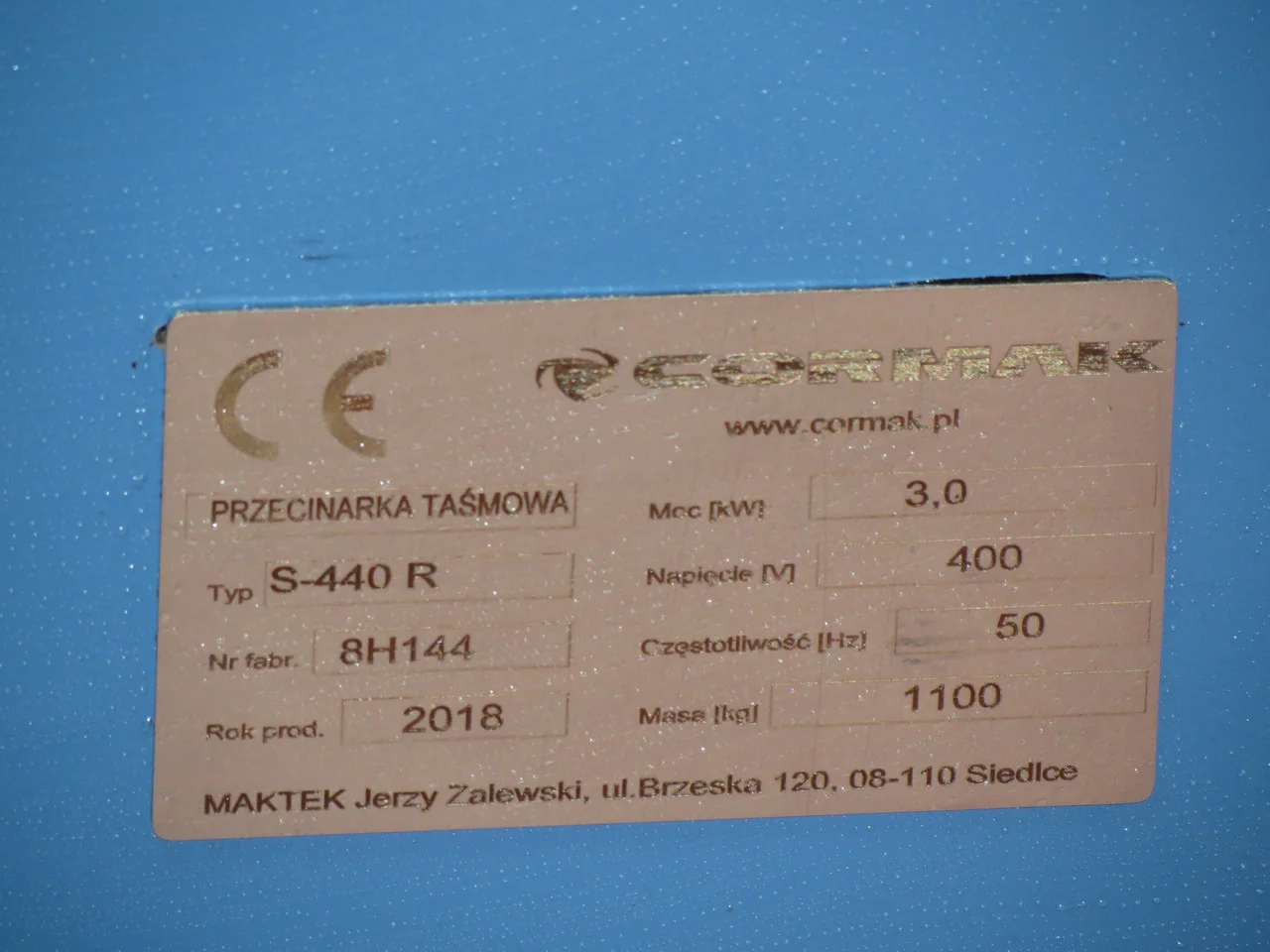 Ленточнопильный станок CORMAK S-440R (S-440R/400V)
