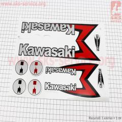 Наклейки на планшеті "Kawasaki" набір 9шт 310х200мм (502371)