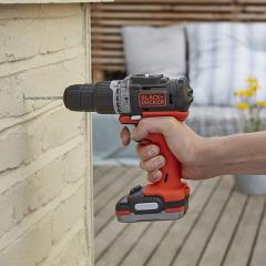Дриль-шуруповерт акумуляторна бесщеточний ударна BLACK + DECKER BDCHD12S1 (BDCHD12S1)
