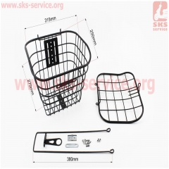 Кошик багажний передній 26" з кришкою, чорний YZ-061 (409474)