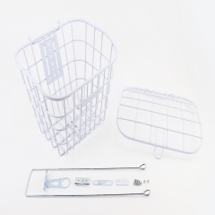 Кошик багажний передній 28" з кришкою, білий YZ-061 (409478)