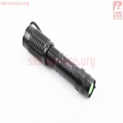 Ліхтар передній 1 діод 2800 lumen алюмінієвий, Li-ion 3.7V 4200mAh із зарядкою, вологозахисний, чорний BL-1836 (409907)
