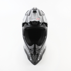 Шлем кроссовый/эндуро/АТV BLD-819-7 М- ЧЕРНЫЙ глянец с бело-серым рисунком (360023)