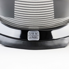 Шлем закрытый BLD-M62 S (55-56см), ЧЕРНЫЙ глянец с салатово-серым рисунком (360241)