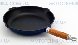 Сковорідка з деревяною ручкою ø 26 см, колір гранат