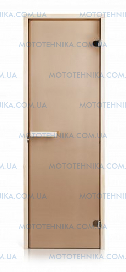 Стеклянная дверь для бани и сауны INTERCOM прозрачная бронза 70/190 липа