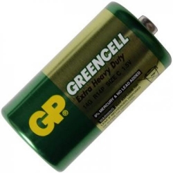 Батарейка солевая C Greencell (14G, R14P) GP 1.5V