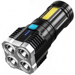 2в1 Кемпінговий + ручний ліхтар X509/S03 (4LED+COB, 4 режими, 1х18650, USB) (71-1298)